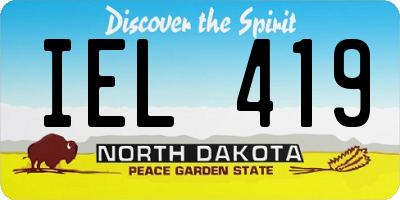 ND license plate IEL419