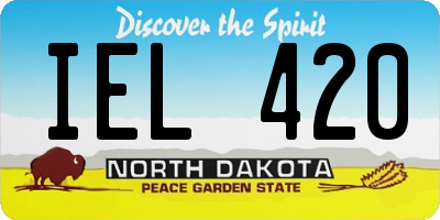 ND license plate IEL420