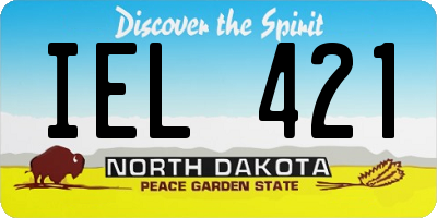 ND license plate IEL421