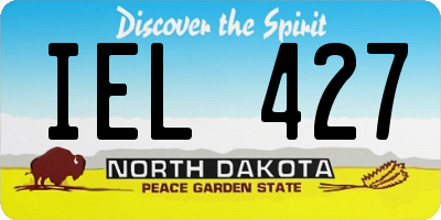ND license plate IEL427