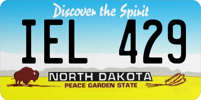 ND license plate IEL429
