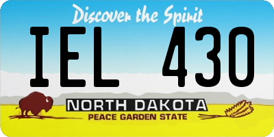ND license plate IEL430