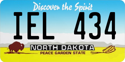 ND license plate IEL434