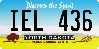 ND license plate IEL436
