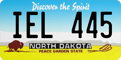 ND license plate IEL445