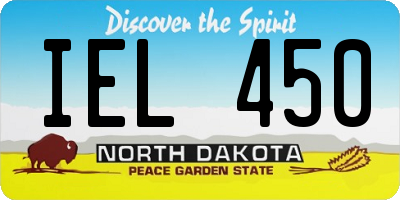 ND license plate IEL450