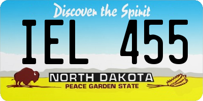 ND license plate IEL455