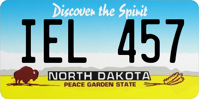 ND license plate IEL457