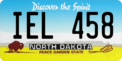 ND license plate IEL458