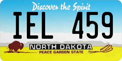 ND license plate IEL459