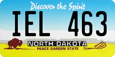 ND license plate IEL463
