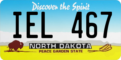 ND license plate IEL467