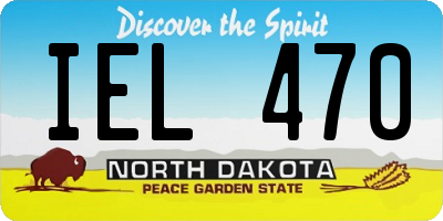 ND license plate IEL470