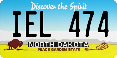 ND license plate IEL474