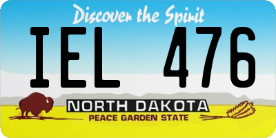 ND license plate IEL476