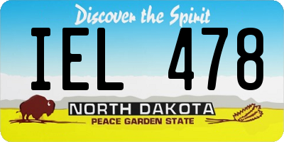 ND license plate IEL478