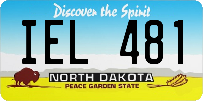 ND license plate IEL481