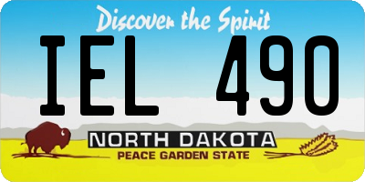ND license plate IEL490