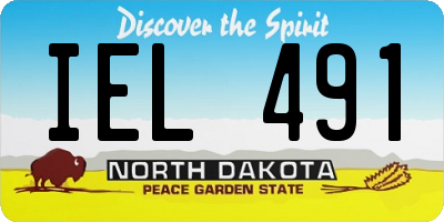 ND license plate IEL491