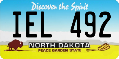 ND license plate IEL492