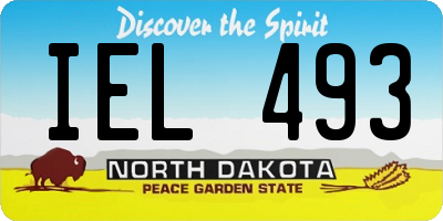 ND license plate IEL493
