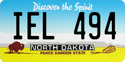 ND license plate IEL494
