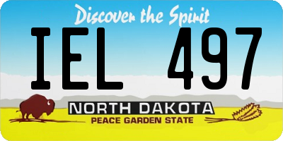 ND license plate IEL497