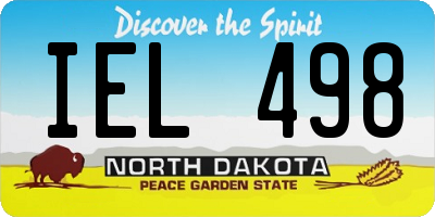 ND license plate IEL498