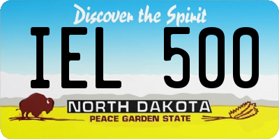 ND license plate IEL500