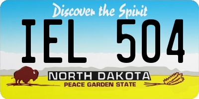 ND license plate IEL504