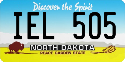 ND license plate IEL505