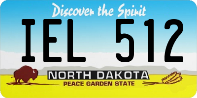 ND license plate IEL512