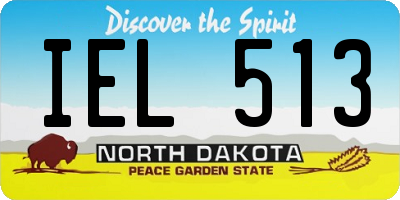 ND license plate IEL513