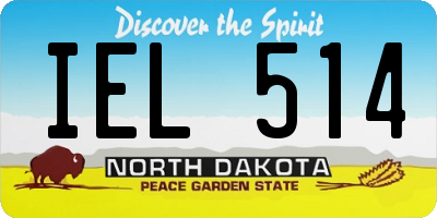 ND license plate IEL514