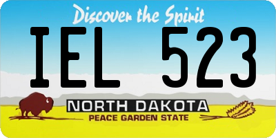 ND license plate IEL523