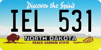 ND license plate IEL531