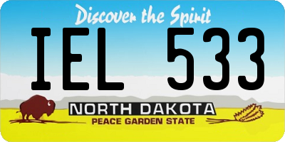 ND license plate IEL533