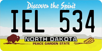 ND license plate IEL534