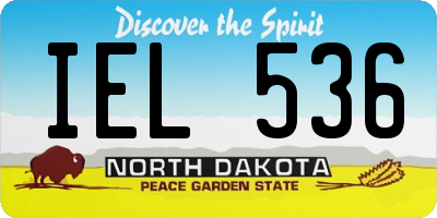 ND license plate IEL536