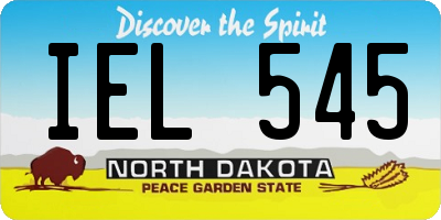 ND license plate IEL545