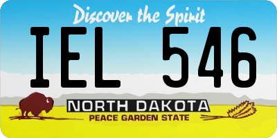 ND license plate IEL546