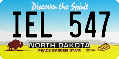 ND license plate IEL547