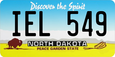 ND license plate IEL549