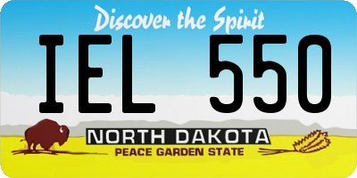 ND license plate IEL550