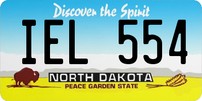 ND license plate IEL554