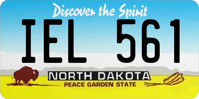 ND license plate IEL561