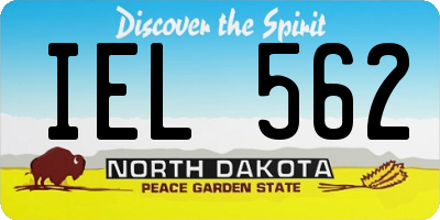 ND license plate IEL562