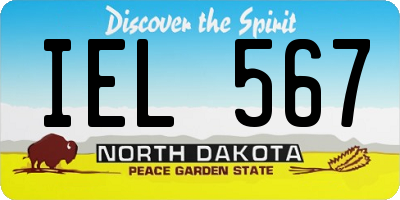 ND license plate IEL567