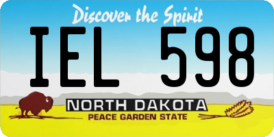 ND license plate IEL598