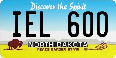 ND license plate IEL600